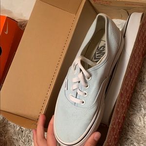Baby blue vans authentic lace up